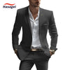 Elegant white summer suit for men, slim fit with notch lapel, perfect for weddings and business events. High-quality wool.