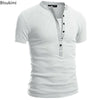 Slim Fit V-Neck Men's Casual Summer T-Shirt in breathable polyester, perfect for warm days and stylish casual occasions.