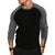 Men's Long Sleeve Slim Fit Splice Tee in soft polyester, featuring unique splice detailing and comfortable O-neck for casual