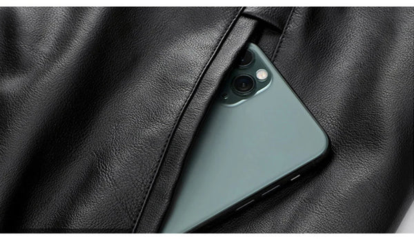 Men's PU leather hooded jacket for autumn and winter, stylish, warm, and perfect for casual outings and outdoor adventures.