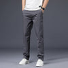 Premium Cotton Stretch Men's Casual Pants in classic colors, featuring a straight-leg design and comfortable spandex blend.