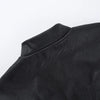 Chic cropped faux leather biker jacket for women with rivet detailing and slim fit, perfect for edgy streetwear style.