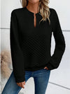 Stylish loose hoodie featuring flattering deep V-neck design