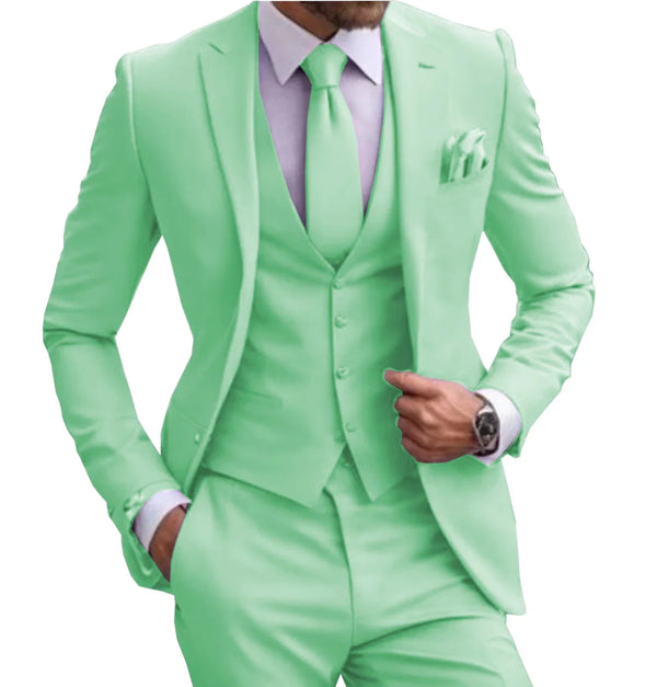 Elegant lilac suit with a focus on the vest, perfect for formal wear.