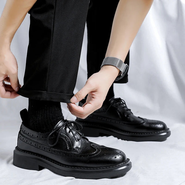 Sophisticated patent leather Oxfords for special occasions.