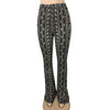 Bohemian flare leg pants for women with vibrant floral print, perfect for casual or festival wear in spring and summer.