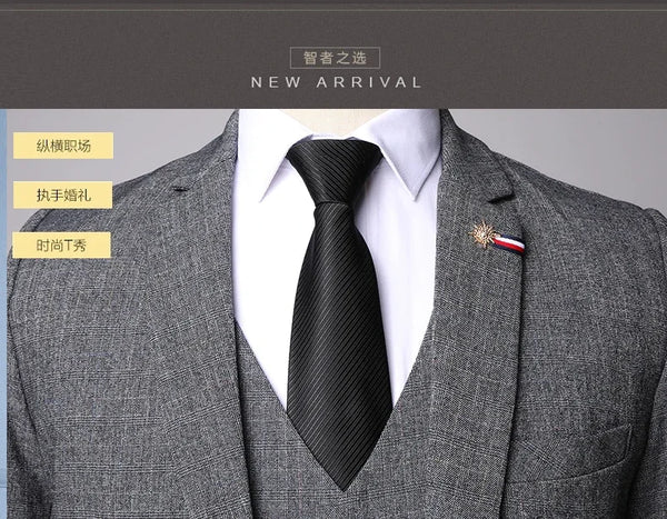 Back view of the slim fit suit, showcasing a seamless tailored look.
