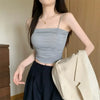 White solid color padded camisole with adjustable suspender details