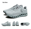 Cushioned sports shoes protecting joints during demanding outdoor activities