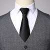 Flat-front pants from the trio suit set, designed for all-season wear.
