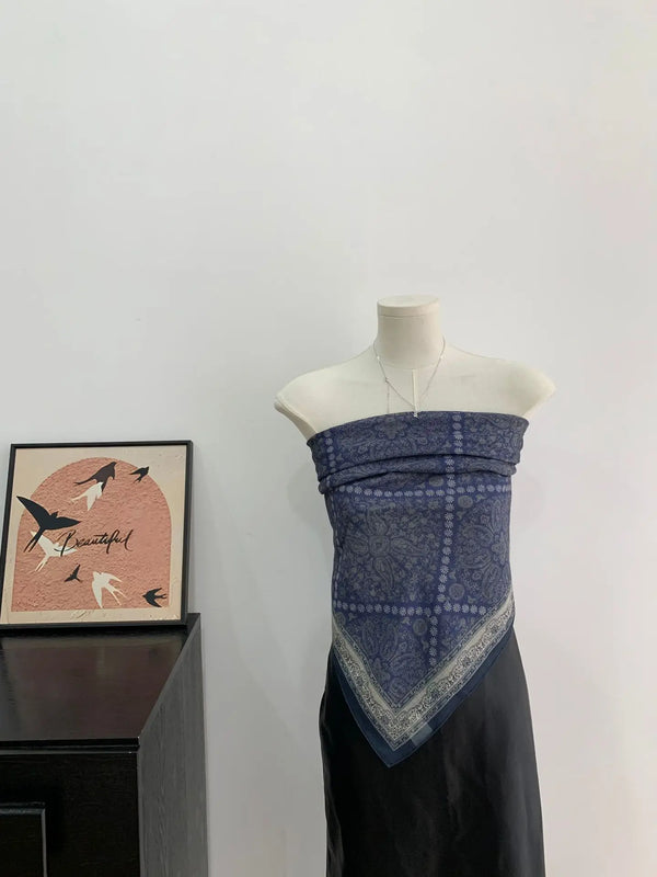 Breathable scarf with a unique vintage pattern, perfect for enhancing everyday outfits.