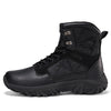 Stylish black Trailblazer Boots with a modern outdoor aesthetic.