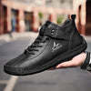 Handcrafted leather footwear with rugged outdoor-ready sole