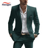 Elegant white summer suit for men, slim fit with notch lapel, perfect for weddings and business events, crafted from premium