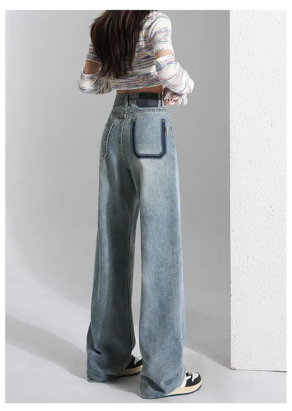 Model posing in Sunset Boulevard Denim, capturing the essence of Y2K fashion.