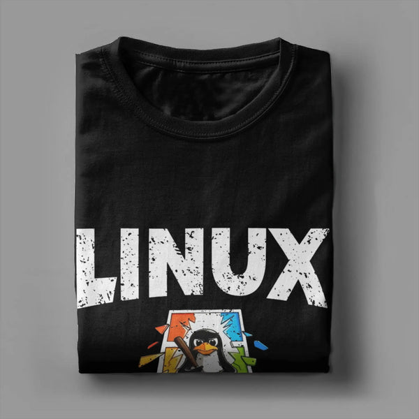 Vintage tech t-shirt for men in breathable cotton, crew neck, featuring retro tech-themed prints for casual wear.