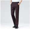 Moisture-wicking polyester pants with elastic waist for warm days