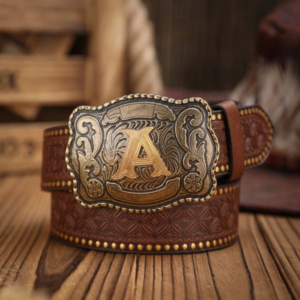 Comfortable Sunset Hues Leather Belt sitting at the waist, ideal for all-day wear.