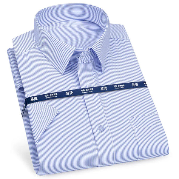 Lightweight broadcloth short sleeve shirt ideal for warm weather occasions