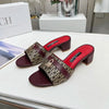 Women's vintage-inspired flat sandals with print pattern and durable PVC construction