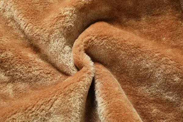 Premium men's suede leather winter jacket with turn-down collar, zipper closure, and regular fit for stylish cold weather wea