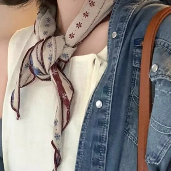 Breathable cotton-linen blend scarf with boho charm.