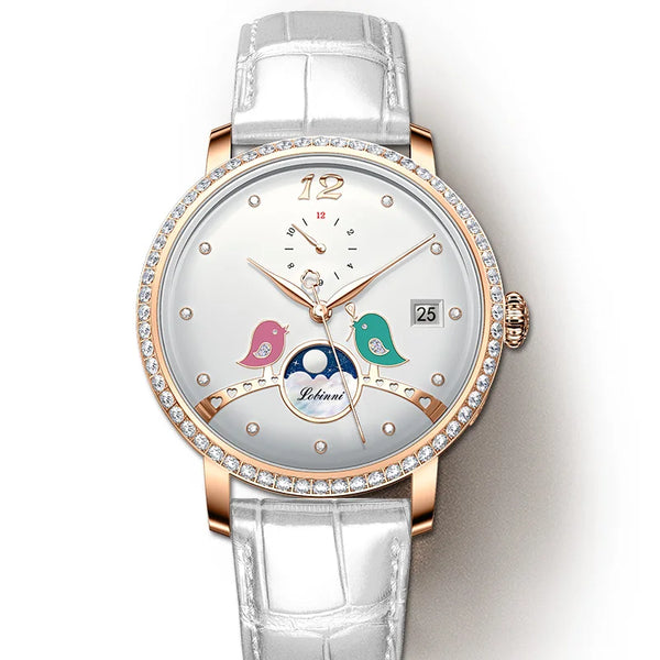 Timeless Whisper watch displayed with a focus on its elegant design and 50M water resistance.