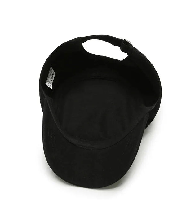 Navy blue travel hat featuring easy care and maintenance.