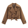Elegant polyester trench coat in iconic British style