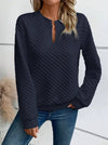 Comfortable everyday hoodie with sophisticated deep V-neck