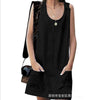 Loose fit casual dress in breathable cotton blend for warm weather