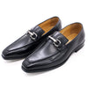Interior lining detail of breathable genuine leather loafers