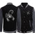 Scorpio printed bomber jacket for men, casual fit, stylish design, ribbed cuffs, perfect for street wear and sports events.