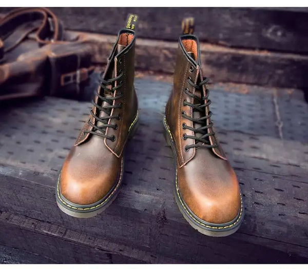 Men's road boots crafted from high-quality genuine leather.
