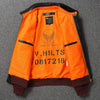 Vintage A2 leather flight jacket styled with autumn fashion accessories.