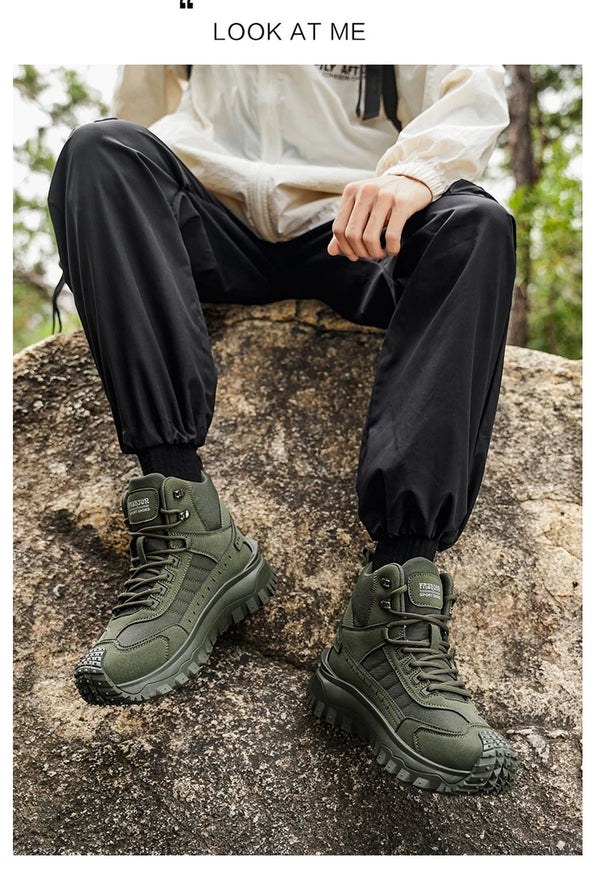 Men's breathable training shoes with long-lasting PVC sole
