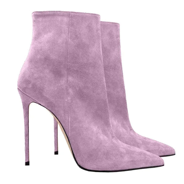 Chic black stiletto boots perfect for fall fashion.
