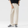 Casual wide leg business trousers for men in premium polyester, perfect for smart casual and office wear.