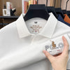 Men's short sleeve polo with classic embroidered pony logo and premium fabric blend