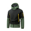 Men's hooded windproof jacket for outdoor sports, lightweight, breathable, perfect for fall and winter adventures.