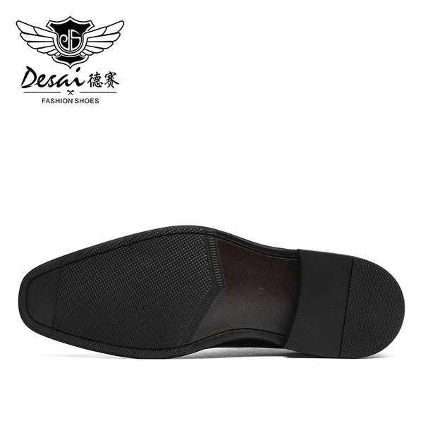 Side view of Desai Classic Leather Oxfords highlighting the premium leather lining.