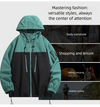 Men's waterproof hiking and urban windbreaker jacket, lightweight, oversized fit, perfect for outdoor adventures and city com