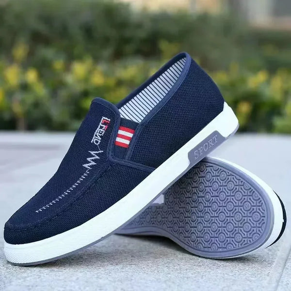 Durable canvas slip-on sneakers offering all-day comfort and odor control