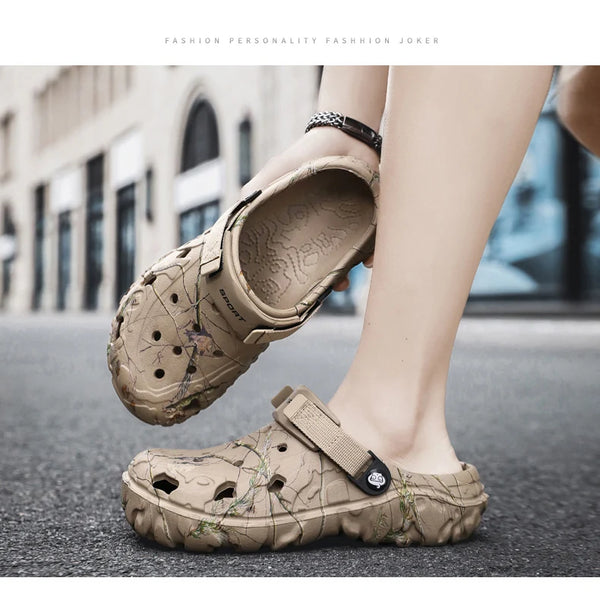 Lightweight casual sandals for men with shock-absorbing footbed