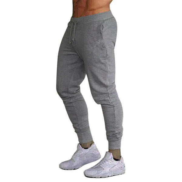 Stylish polyester joggers with spliced panels for workout and casual wear