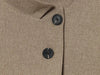 Classic single-breasted blazer featuring unique stand collar