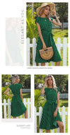 Elegant polka dot midi dress perfect for garden parties and events
