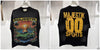 Hip-hop style cotton tee with shimmering rhinestone text on front