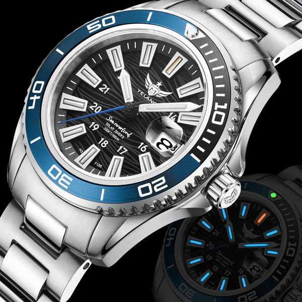 Yelang V1214 watch with Japan's VS37 movement, symbolizing sustainable luxury.