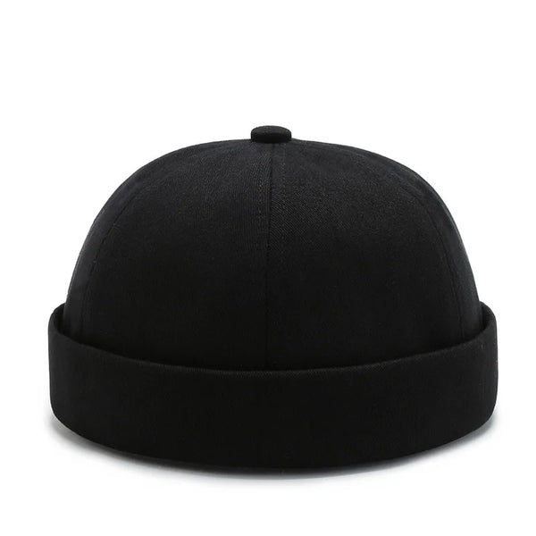 Docker cap close-up showing cotton polyester fabric texture